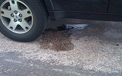 Car leaking fluid