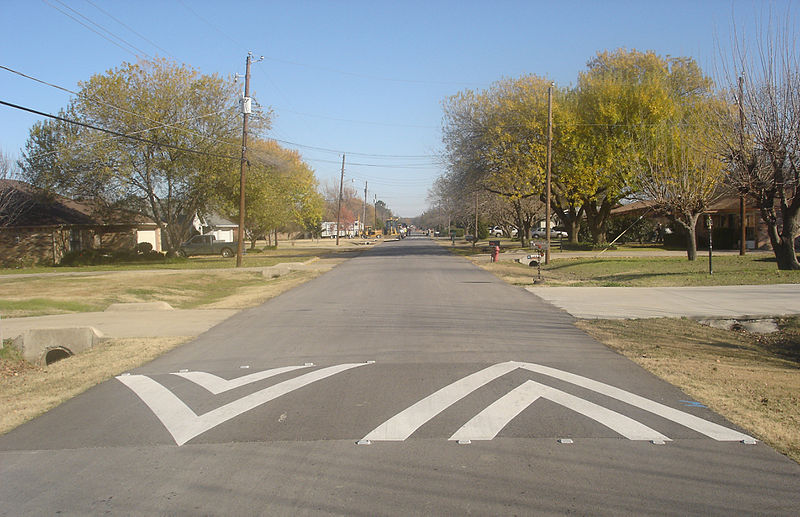 Speed hump sign