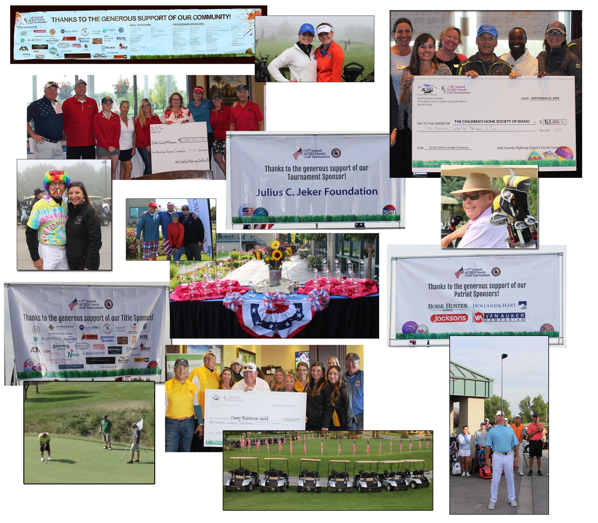 Collage of golfers