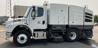 Photo of sweeper truck