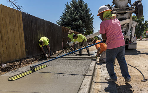 Sidewalk construction