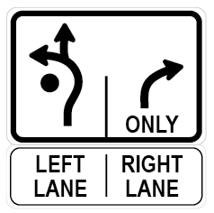 Roundabout road sign